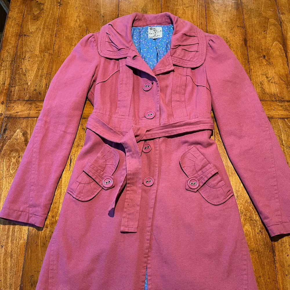 Cute Pink Coat - Tuile Anthropologie - L